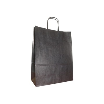 Torba papierowa 25 x 11 x 32 cm, 25 szt czarna