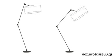 Торшер, зеленый, светодиодный абажур E27, шарнирный, для гостиной BULB.