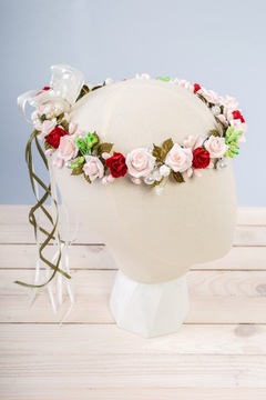 Причастие венки цветов в оттенках розового