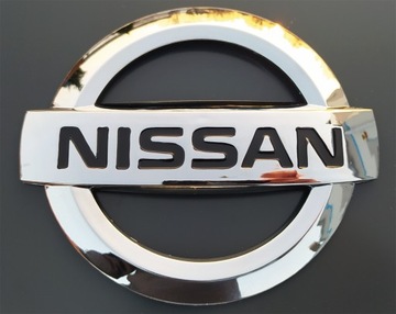 Эмблема NISSAN, логотип, хром, серебро, 87x73 мм, значок