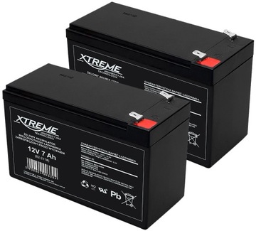 AKUMULATOR ŻELOWY 2x 12V 7.0Ah UPS ALARM BRAMA MONITORING