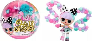 LOL SURPRISE HAIR BEADS KULA LALECZKA Z KORALIKAMI 035051511205