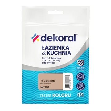 Tester próbnik farby Dekoral Łazienka&Kuchnia cafe latte 0,03L