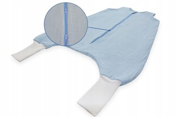 LETNI ŚPIWOREK MUŚLINOWY Z NOGAWKAMI 86-104 M