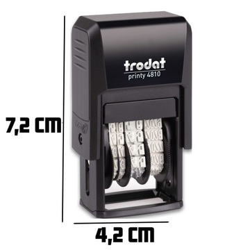 ШТАМП ДАТА ШТАМП TRODAT 4810 ЦИФРА ДАТА ГОД МЕСЯЦ ДЕНЬ ЧЕРНЫЙ ISO