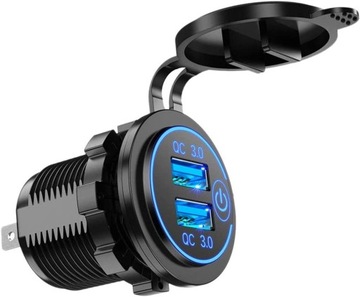 БЫСТРОЕ ДВОЙНОЕ ЗАРЯДНОЕ УСТРОЙСТВО PD QC 3.0, РАЗЪЕМНАЯ ПАНЕЛЬ