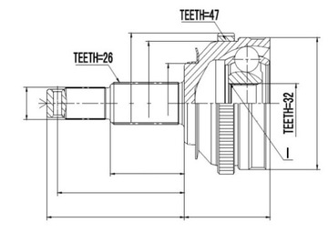 KLOUB VNĚJŠÍ DODGE CARAVAN 91-07