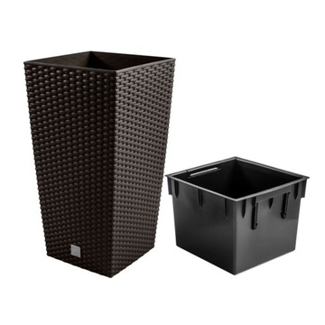 Doniczka wysoka Rattan DRTS265 z wkładem 26,5l