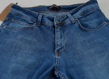 Męskie spodnie jeansowe klasyczne jeansy niebieskie slim 270 zwężane 36