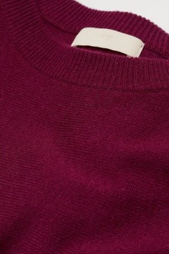H&M HM Kaszmirowy sweter z krótkim rękawem damski modny cienki stylowy 36 S