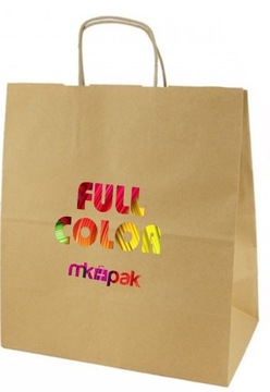 TORBA PAPIEROWA EKO Z NADRUKIEM 30x17x34 100 SZT