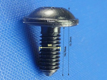 5 ВИНТОВ M6x15 TORX Сферическая линзовая головка