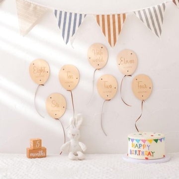 Сувенирный деревянный шар с фотографией новорожденного для студии Baby Shower