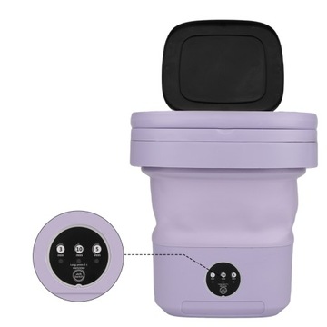 ПОРТАТИВНАЯ МИНИ-СКЛАДНАЯ СТИРАЛЬНАЯ МАШИНА ОБЪЕМОМ 11 Л СО СЛИВНОЙ КОРЗИНОЙ, ВОЗМОЖНОСТЬ ПУТЕШЕСТВИЯ