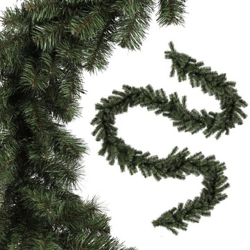 GIRLANDA CHOINKOWA ŚWIĄTECZNA 195 CM ZIELONA