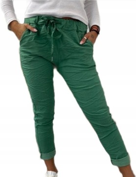 Spodnie GNIECIUCHY UNI 44 46 48 50 XL- 5XL khaki PLUS SIZE
