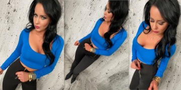 LipMar простая короткая блузка топ BASIC, вырез S 36