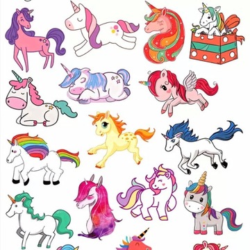 Naklejki wlepy stickers bomb MIX JEDNOROŻCY 50sz
