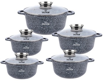 ZESTAW GARNKÓW MARMURKOWYCH ZILNER PREMIUM JASNE SZARE 10EL AROMA KNOB