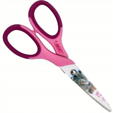 BIC NOŻYCZKI SZKOLNE 13CM KOTEK PIŁKA MIX WZORÓW