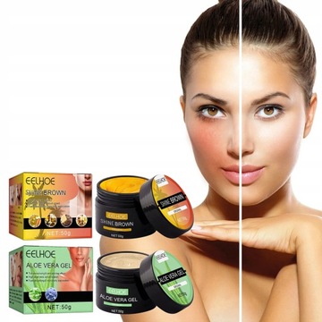 Гель-крем-ускоритель загара с алоэ вера.