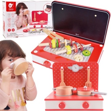 DREWNIANA KUCHNIA DLA DZIECI + GRILL CLASSIC WORLD