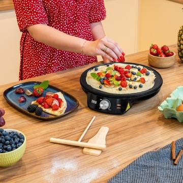 NALEŚNIKARKA 30cm 1200W PATELNIA ELEKTRYCZNA DO NALEŚNIKÓW AKCESORIA