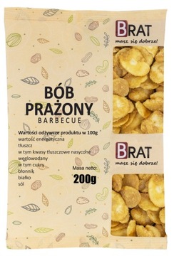 BÓB PRAŻONY BARBECUE 200g Przekąska chipsy z bobu chrupiące
