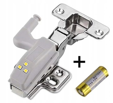 LAMPKA na zawias do szafki szafy LED + Bateria