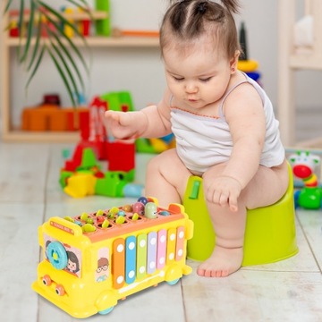 ОБРАЗОВАТЕЛЬНЫЙ СОРТИРОВЩИК АВТОБУСОВ МОНТЕССОРИ CULMULARS Ловит червячные блоки