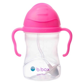 BIDON KUBEK ZE SŁOMKĄ 240 ML RÓŻOWY B.BOX