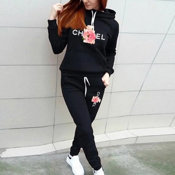 New Autumn Winter Cotton Tracksuit Women 2 Pieces