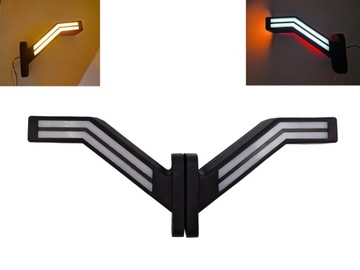 Lampa obrysowa obrysówka diodowa TYŁ LED B/CZ/P NEON DYNAMICZNY KIER. KPL