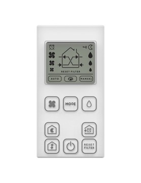 Компактная настенная установка рекуперации тепла AIRDOT 200 link+ Harmann 100м3/ч Wi-Fi + Пульт дистанционного управления