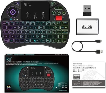 Беспроводная сенсорная клавиатура Rii X8 Mini (немецкая раскладка)