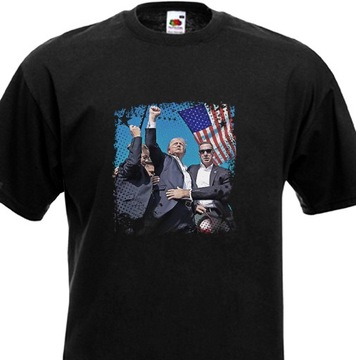 koszulka z nadrukiem prezydent Donald Trump USA make america great again