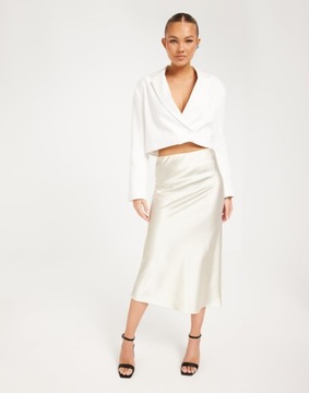 SPÓDNICA NISKI STAN KEX NG5__XL GINA TRICOT SATYNOWA MAXI