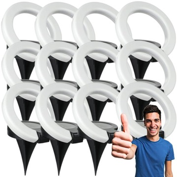 12x Bezprzewodowa Lampka Solarna LED Ogrodowa Tarasowa Wbijana Gruntowa