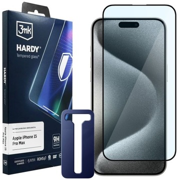 3mk HARDY Szkło Hartowane Premium do Apple iPhone 15 Pro Max + APLIKATOR