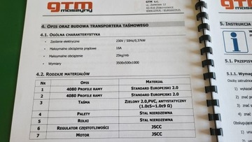 Taśmociąg łamany, przenośnik taśmowy, podajnik