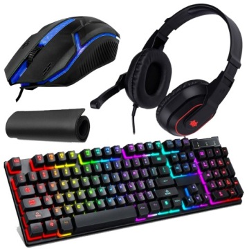 Sada pro hráče Klávesnice+Myš+Sluchátka Herní Set Pro Počítač