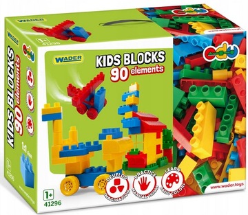 KIDS BLOCKS KLOCKI 90 ELEMENTÓW DUŻE WADER od 1+