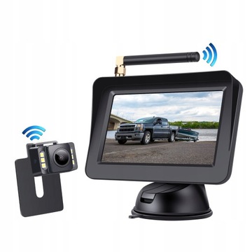Car DVR Zestaw Cofania Bezprzewodowy HD Kamera LCD 4.3''