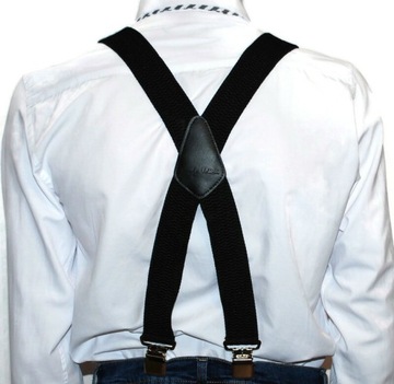 Подтяжки для брюк однотонные мужские, резина 4 см, подтяжки для моторных лыж.