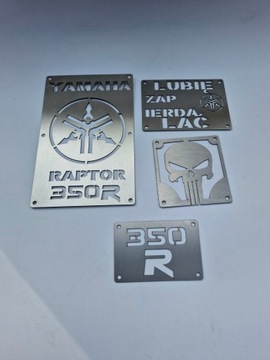 Blaszki Tabliczki na quada Yamaha Raptor 350