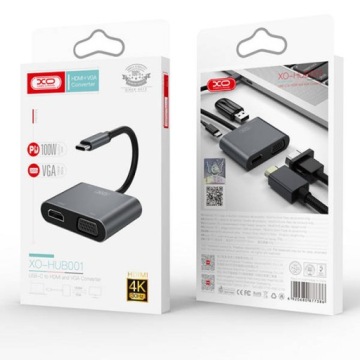 XO Hub HDMI VGA USB 3.0 USB-C адаптер для ноутбука HDMI адаптер для телефона