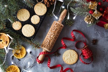 Гравированный валик с ВОЛШЕБНЫМ РОЖДЕСТВЕНСКИМ узором