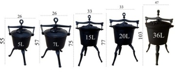 KOCIOŁEK MYŚLIWSKI 8L ŻELIWNY Promocja HIT