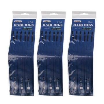 18 шт./лот, поводки для карповых волос, различные рыболовные крючки с ободом