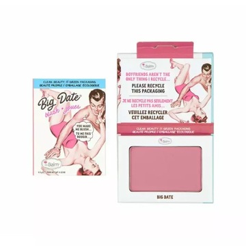 Róż do policzków prasowany różowy the Balm Clean&Green Big Date 6,5 g